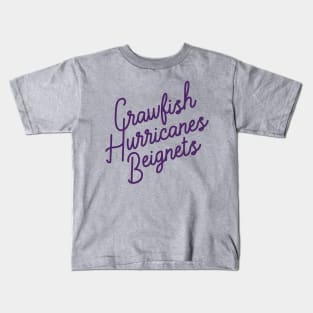 Crawfish, Hurricanes, Beignets Kids T-Shirt